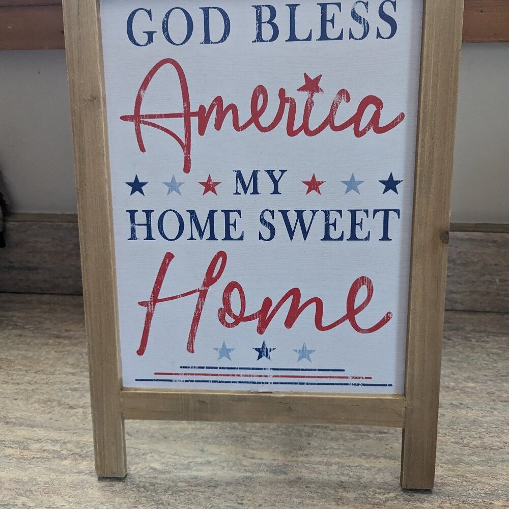 Patriotic Wall Decor, Red White Blue Decor Ashland Home Wall Sign Decor NWT 2PK - Picture 5 of 14